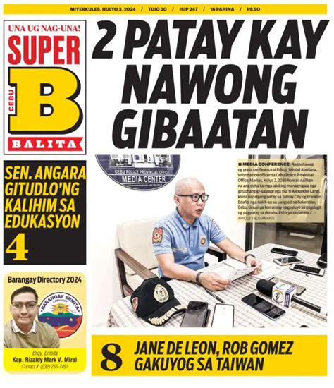 sunstar superbalita|Superbalita Cebu stories .